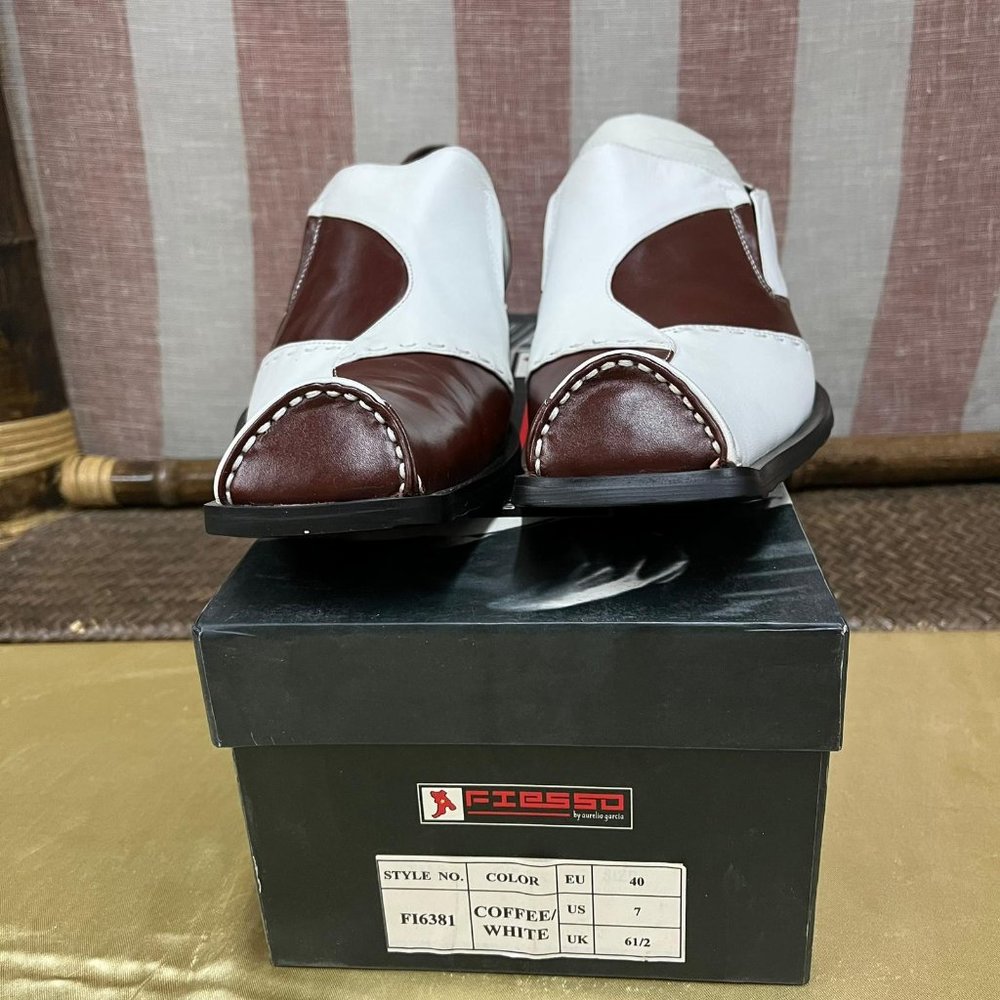 NWB Fiesso Leather Shoes Sz